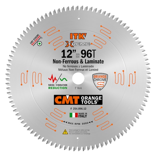 Cmt 12" ITK Non-Ferrous/Melamne Saw Blade - 254.096.12