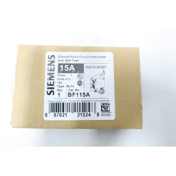 Siemens 15A AMP 120V-AC CIRCUIT BREAKER TRIP UNIT - BF115A BLF2