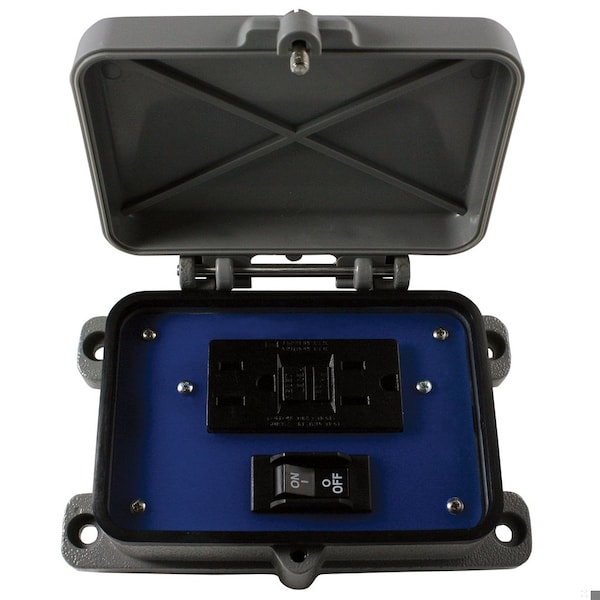 Automation Systems Interconnect Panel Interface Connector With A 15A Breaker And A 120V GFCI Receptacle,  - RAI-GFCI-109-B