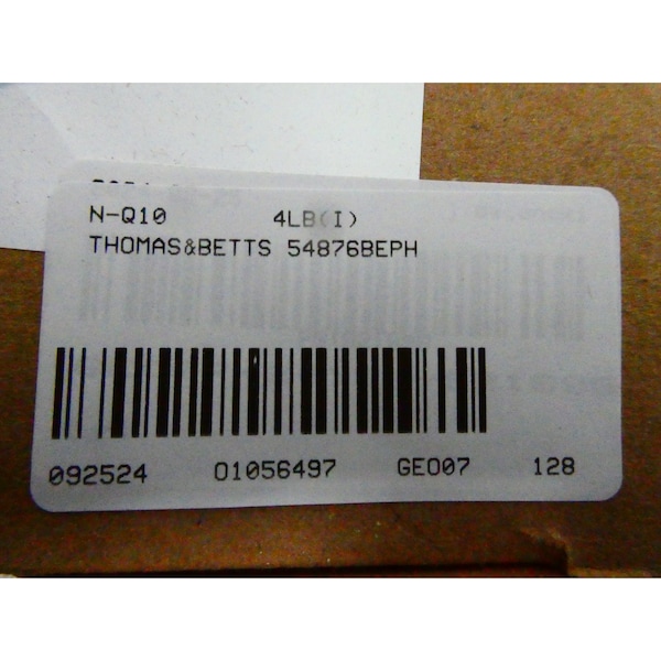 Abb TWO HOLE COPPER LUG CIRCUIT BREAKER PARTS AND ACCESSORY, 6PK - 54876BEPH