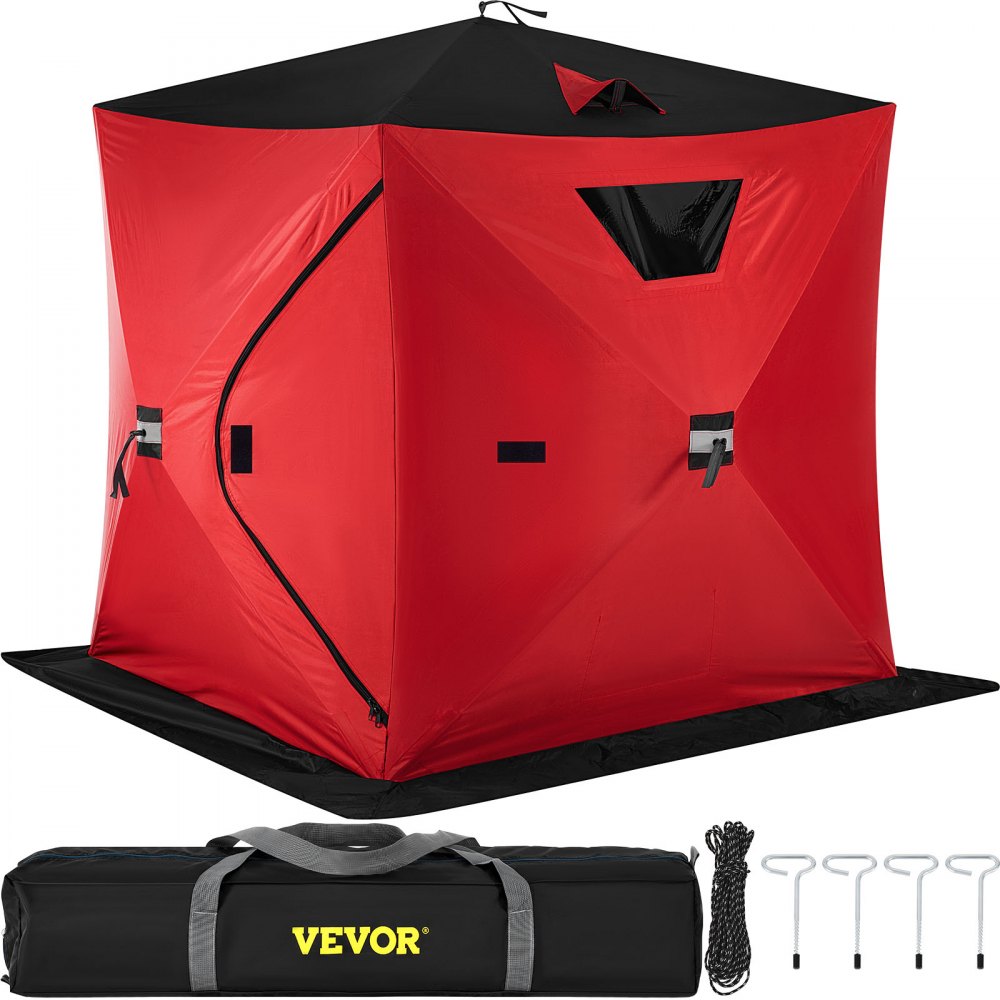 2-Person Ice Fishing Shelter Tent Portable Pop Up House Outdoor Fish Equipment - BDZP148X148X168CMV0