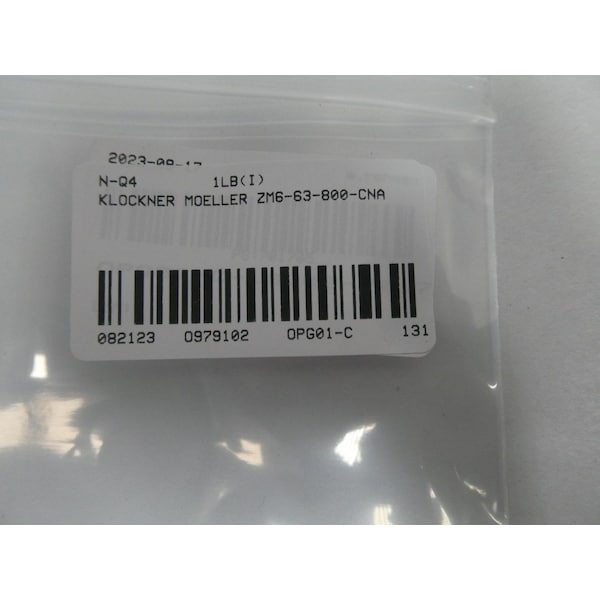 Klockner Moeller Circuit Breaker Trip Unit, 800A, 3 Poles - ZM6-63-800-CNA