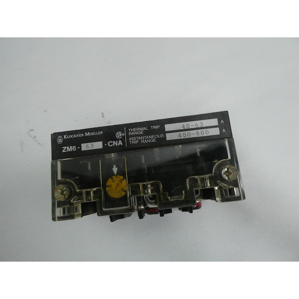 Klockner Moeller Circuit Breaker Trip Unit, 800A, 3 Poles - ZM6-63-800-CNA