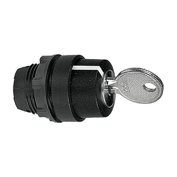 Schneider Electric Interruptor selector no iluminado, 22mm, 2 posiciones, con llave - ZB5AG610