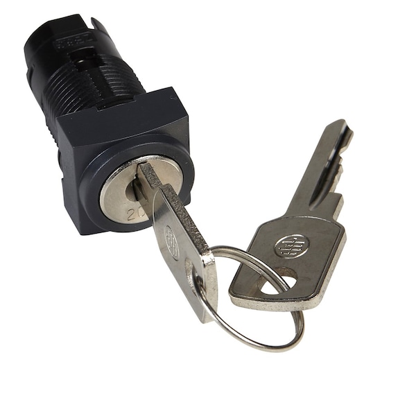 Interruptor selector clave para Schneider Electric, Harmony XB6, cuadrado Ø 16, 2 posiciones fijas 200 - ZB6CGB.