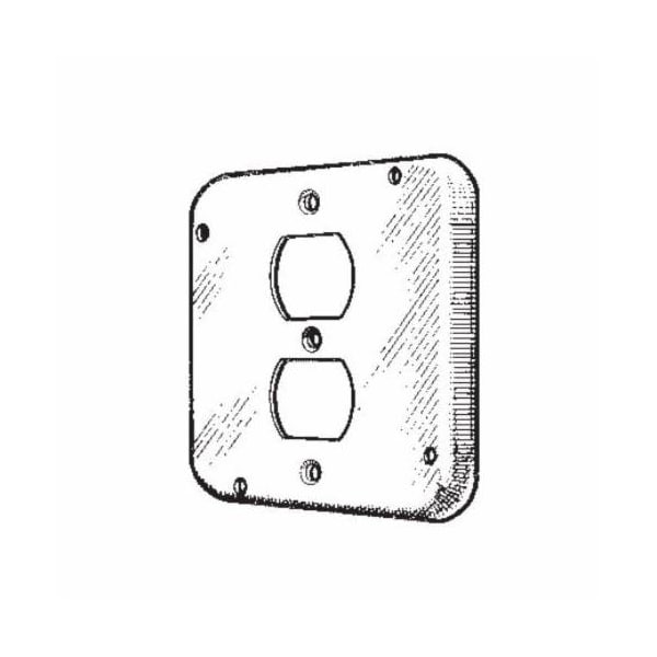 Mulberry Electrical Box Cover, Square, Steel, Duplex Receptacle Cover - 11502
