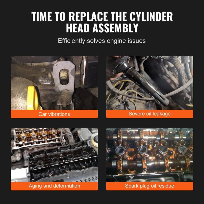 VEVOR Engine Cylinder Head Assembly Replacement, Aluminum Engine Cylinder Head Kit, Compatible with Small Block Chevrolet - GGZCCHEVYSBCEK30TV0
