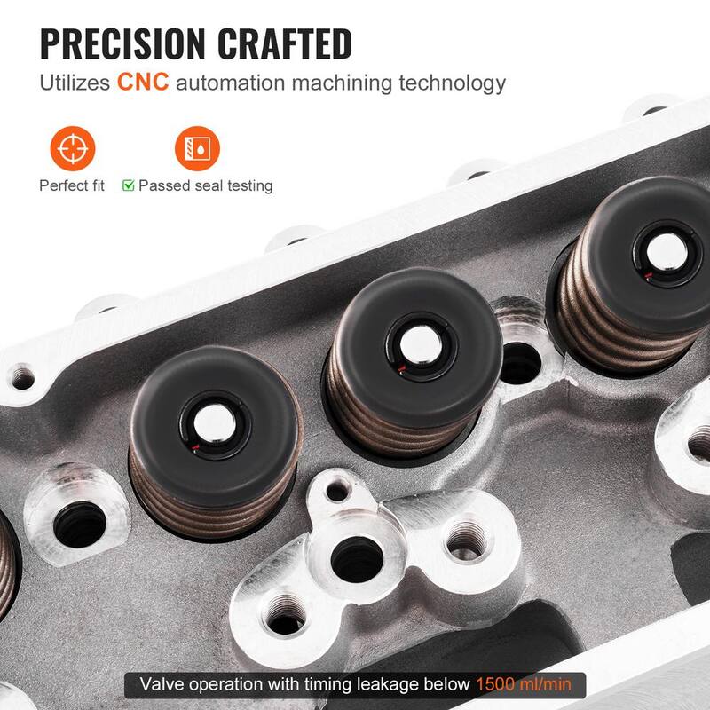 VEVOR Engine Cylinder Head Assembly Replacement, Aluminum Engine Cylinder Head Kit, Compatible with Small Block Chevrolet - GGZCCHEVYSBCEK30TV0