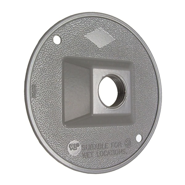 Bell Outdoor Electrical Box Cover, Round Box Type, Round, Metallic, Lampholder and Cluster Cover - 5193-0