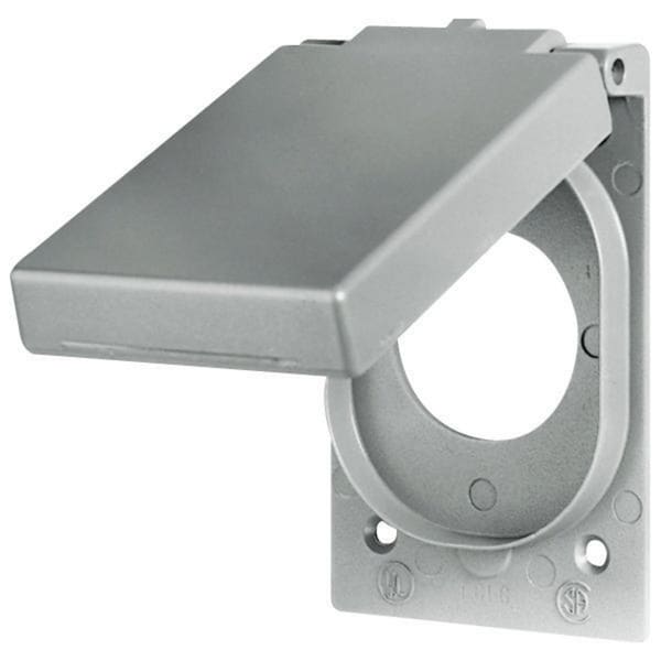 Bryant Wallplates and Boxes, Weatherproof Covers, 1- Gang, 1) 1.62" Opening, Standard Size, Cast Aluminum - 7420B