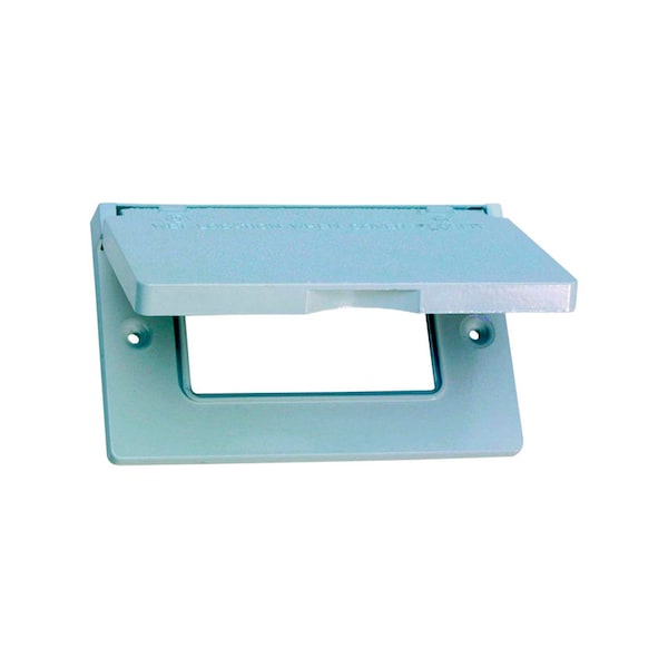 Sigma Electric Electrical Box Cover, 1 Gang, Rectangular, Metal Die-Cast, GFCI Cover - 14249WH