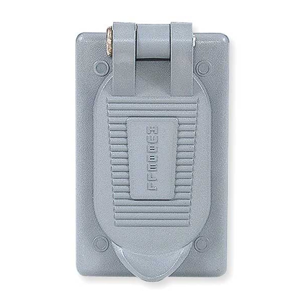 Hubbell Wiring Device-Kellems Weatherproof Cover, 1 Gang, Thermoplastic - HBL5222