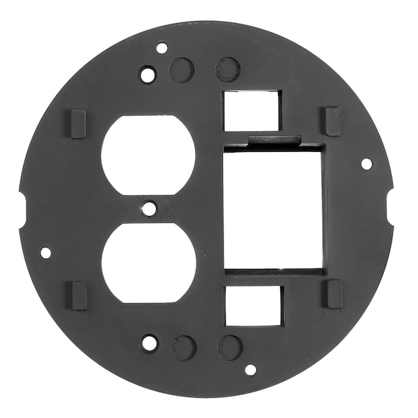 Hubbell Wiring Device-Kellems Electrical Box Cover, Round, Cast Aluminum, Flush Cover - S1SPDU2IM