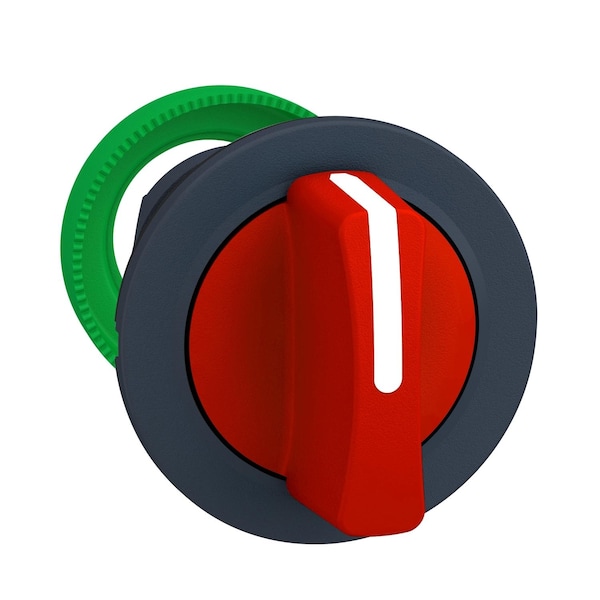 Interruptor selector de cabeza Schneider Electric, Harmony XB5, montaje empotrado rojo de 3 posiciones con retorno a la derecha para el centro - ZB5FD804.