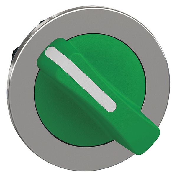 Interruptor selector de asa corta Schneider Electric, verde, 2 posiciones, 30mm - ZB4FD203