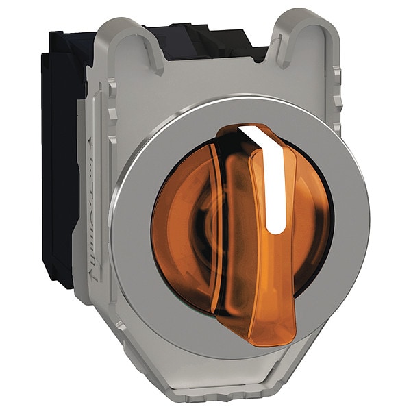 SelectorSwitch Schneider Electric, Iluminado, 3 Posiciones, 30mm, Naranja - XB4FK135B5