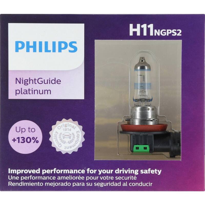 Philips Nightguide Platinum H11Headlight/Fog Light (2-Pack) - H11NGPS2