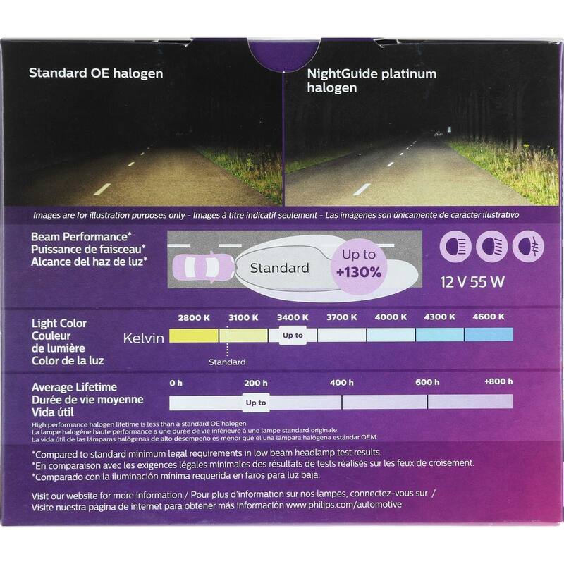 Philips Nightguide Platinum H11Headlight/Fog Light (2-Pack) - H11NGPS2