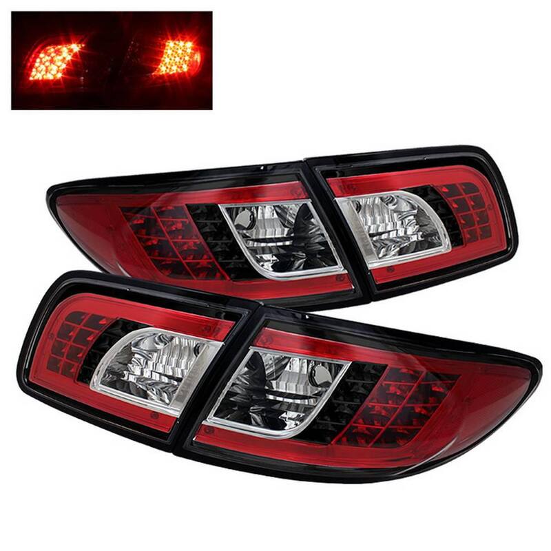 Spyder Auto Mazda 6 03-08 4/5DR (Not fit Wagon) LED Tail Lights - Black - 5006066