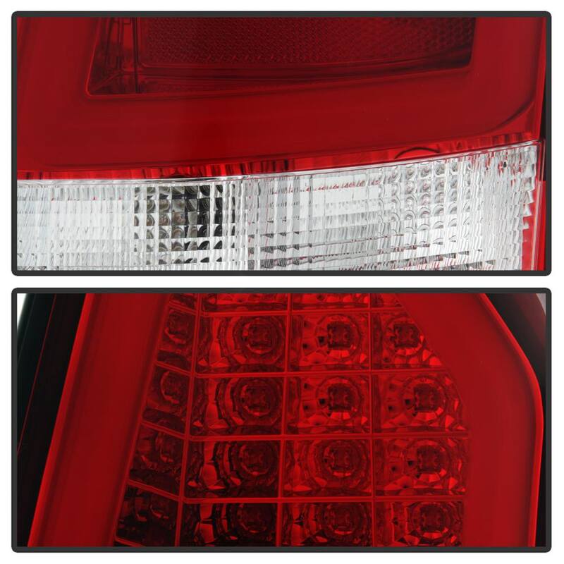 Spyder Auto Chrysler 300C 05-07 Version 2 Light Bar LED Tail Lights - Red Clear - 5083364