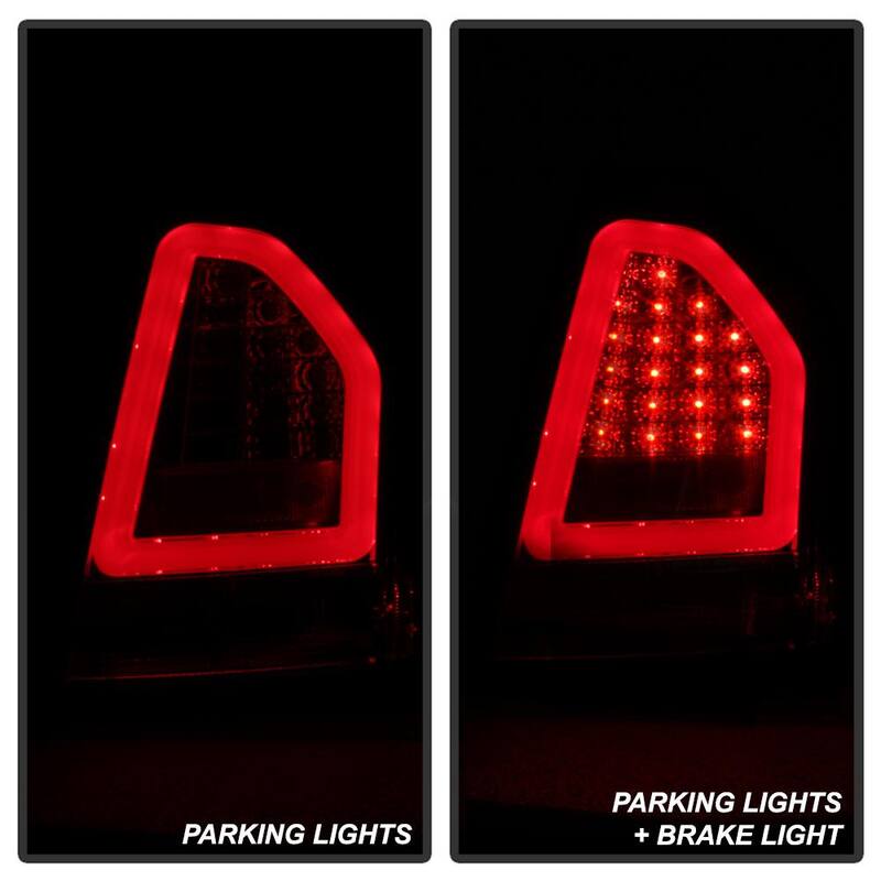 Spyder Auto Chrysler 300C 05-07 Version 2 Light Bar LED Tail Lights - Red Clear - 5083364