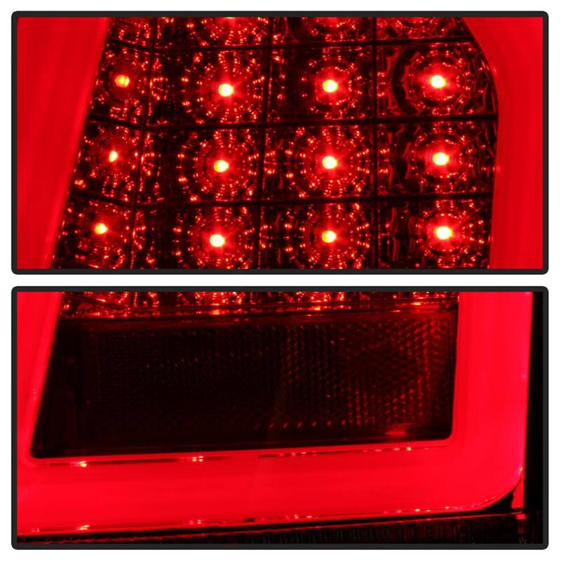 Spyder Auto Chrysler 300C 05-07 Version 2 Light Bar LED Tail Lights - Red Clear - 5083364