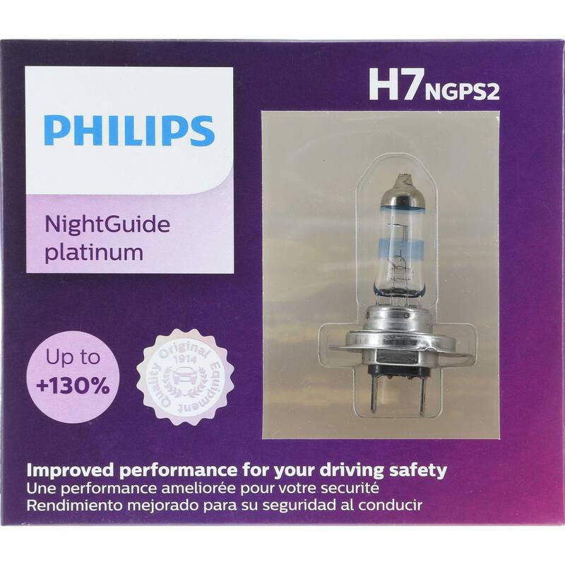 Philips NightGuide Platinum H7 White Headlight/Fog Light (2-Pack) - H7NGPS2