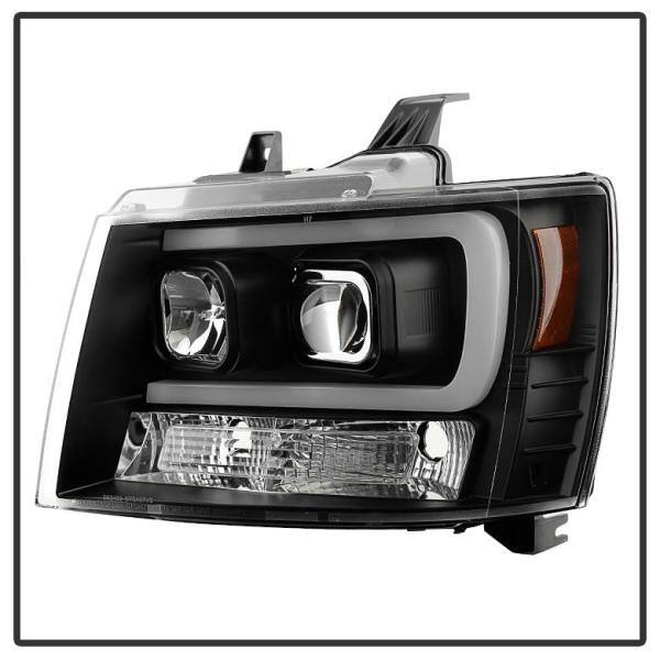 Spyder Auto Chevy Suburban 1500/2500 07-14 / Chevy Tahoe 07-14 / Avalanche 07-14 Version 2 Projector Headlight- Light Bar DRL - Blk - 5082565