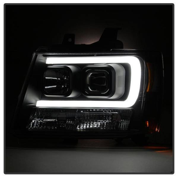 Spyder Auto Chevy Suburban 1500/2500 07-14 / Chevy Tahoe 07-14 / Avalanche 07-14 Version 2 Projector Headlight- Light Bar DRL - Blk - 5082565