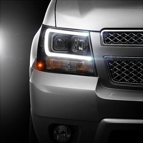 Spyder Auto Chevy Suburban 1500/2500 07-14 / Chevy Tahoe 07-14 / Avalanche 07-14 Version 2 Projector Headlight- Light Bar DRL - Blk - 5082565