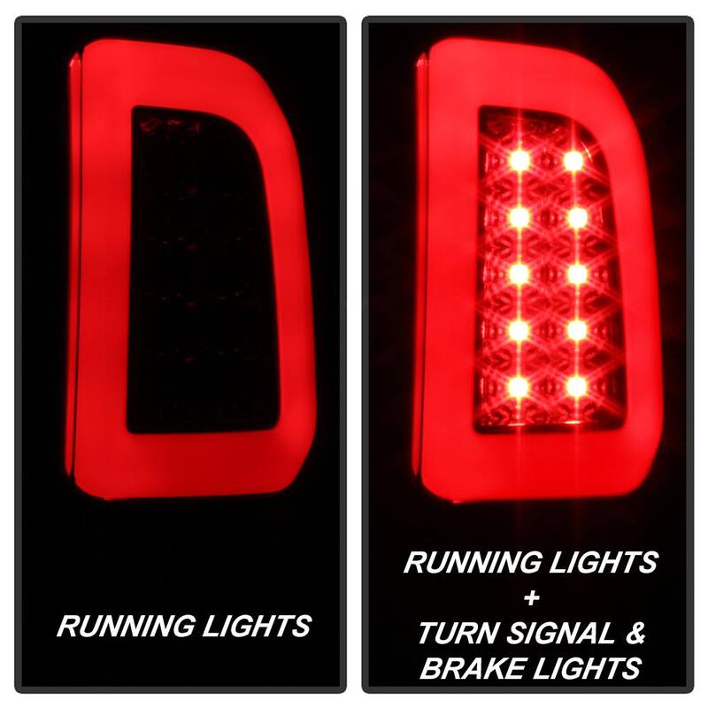 Spyder Auto Ford Super Duty F-250/ F-350/ F-450 08-16 Version 3 Light Bar LED Tail Lights- Black Smoke - 5084729