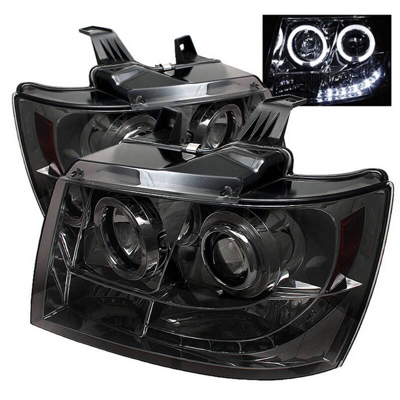 Spyder Auto Chevy Suburban 1500/2500 07-14 / Chevy Tahoe 07-14 / Avalanche 07-14 Projector Headlights - LED Halo- Smoke - 5009661