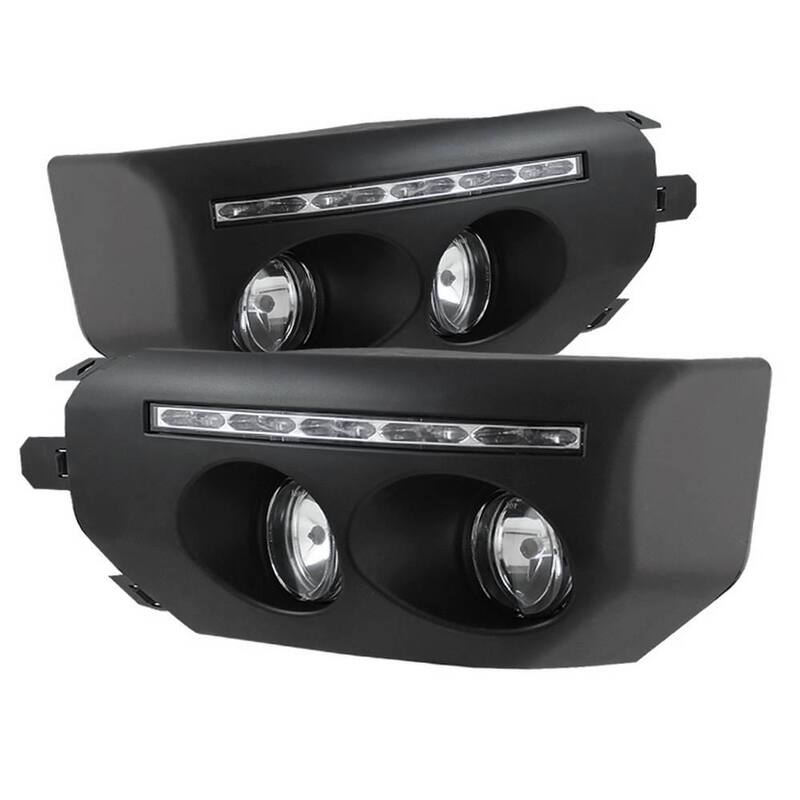 Spyder Auto Toyota FJ Cruiser 07-14 Fog Lights With LED Daytime Running Lights W/Switch - Black - 5075161