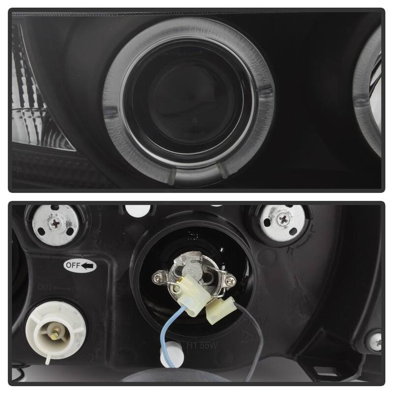 Spyder Auto BMW Z3 96-02 Projector Headlights - LED Halo - Black - High H1 (Included) - Low H1 (Included) - 5009081