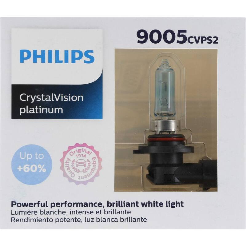 Philips CrystalVision Platinum 9005 White Headlight/Fog Light (2-Pack) - 9005CVPS2