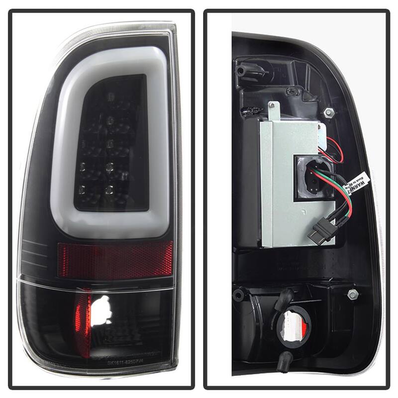 Spyder Auto Ford F150 Styleside 97-03 / F250/350/450/550 Super Duty 99-07 Version 3 Light Bar LED Tail Lights - Black - 5084231