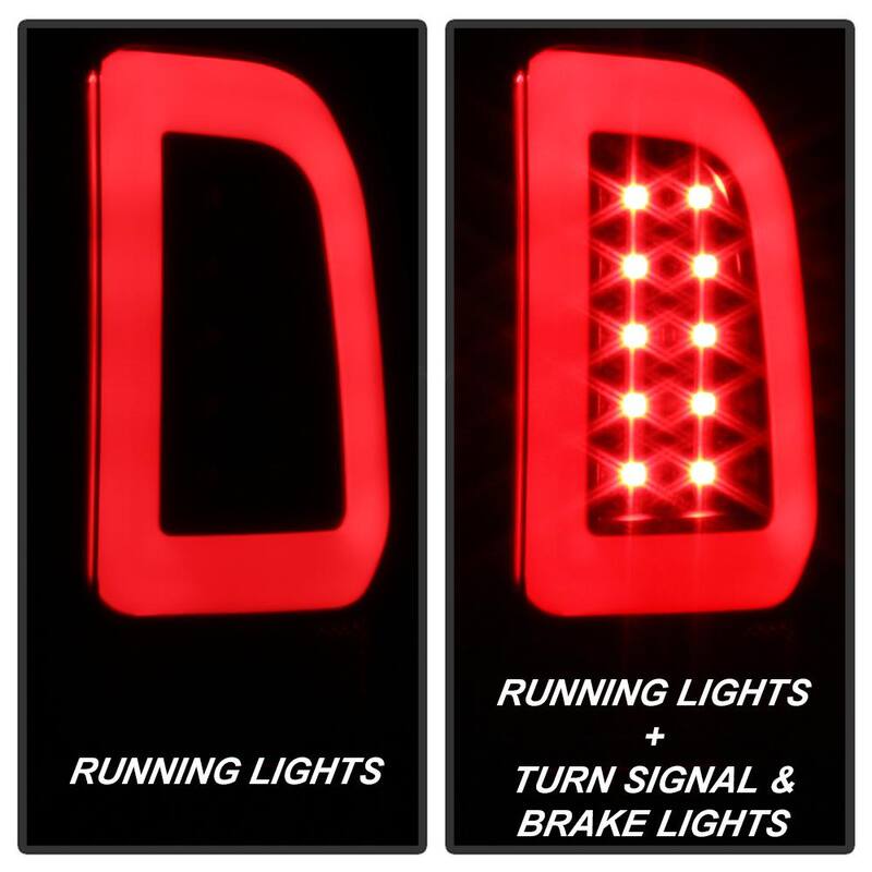 Spyder Auto Ford F150 Styleside 97-03 / F250/350/450/550 Super Duty 99-07 Version 3 Light Bar LED Tail Lights - Black - 5084231