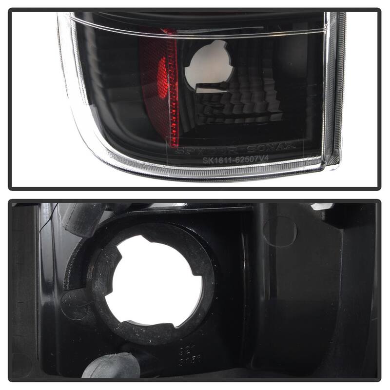 Spyder Auto Ford F150 Styleside 97-03 / F250/350/450/550 Super Duty 99-07 Version 3 Light Bar LED Tail Lights - Black - 5084231
