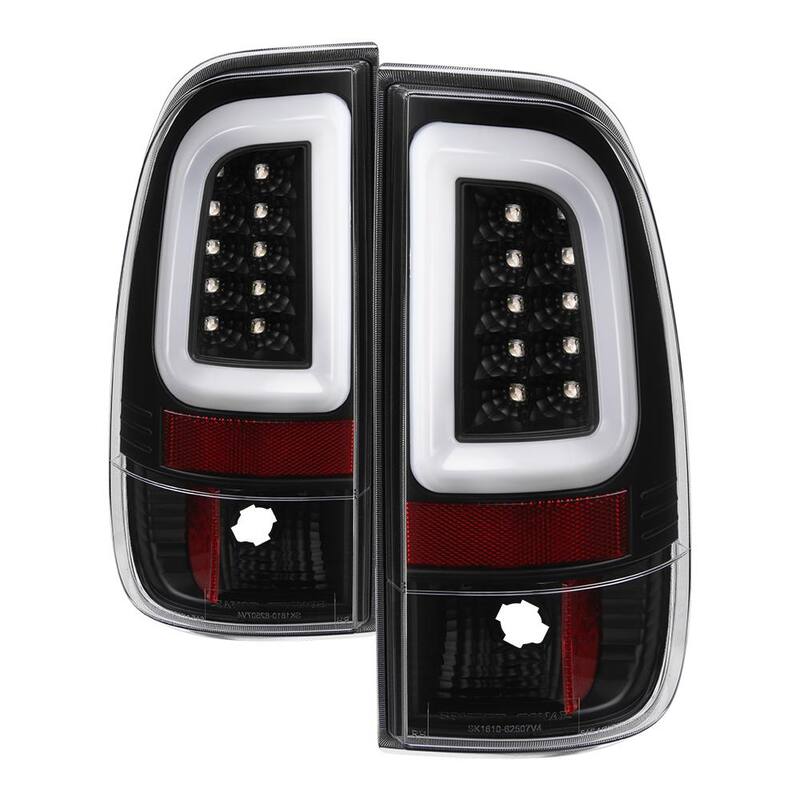 Spyder Auto Ford F150 Styleside 97-03 / F250/350/450/550 Super Duty 99-07 Version 3 Light Bar LED Tail Lights - Black - 5084231