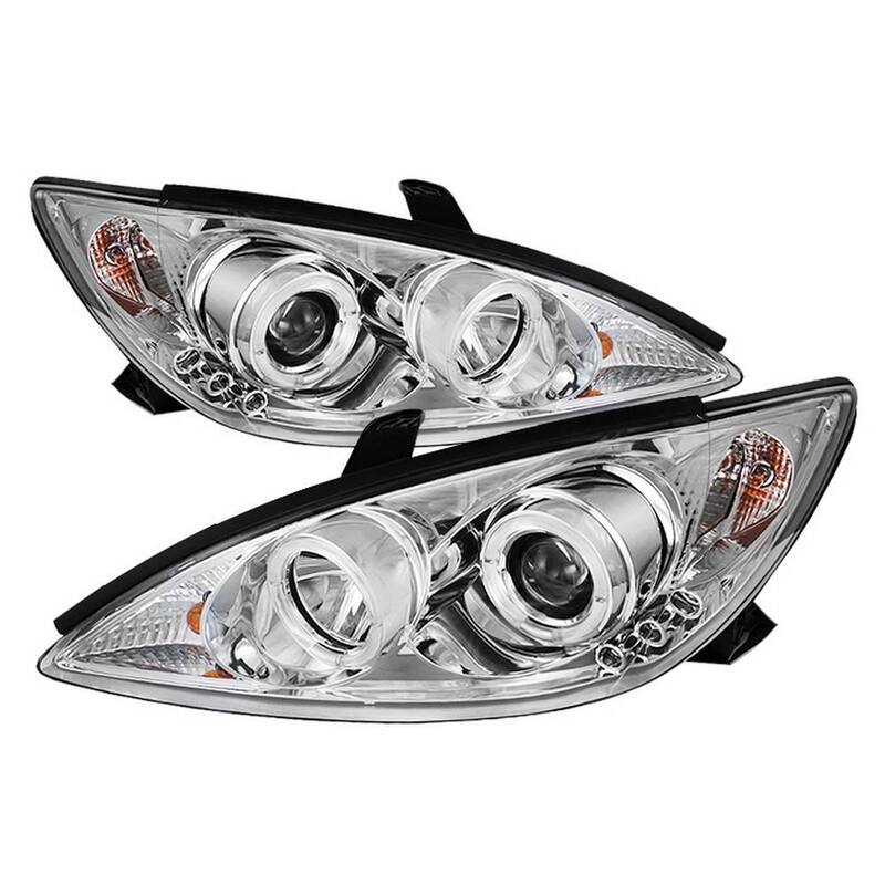 Spyder Auto Toyota Camry 02-06 Projector Headlights - LED Halo - LED ( Replaceable LEDs ) - Chrome - 5064318