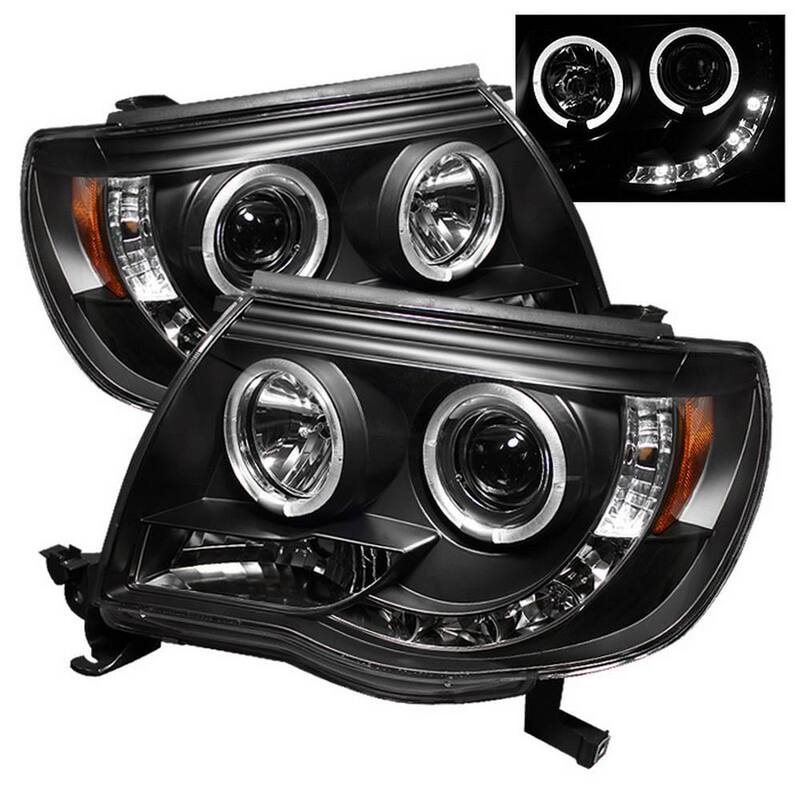 Spyder Auto Toyota Tacoma 05-11 Projector Headlights - LED Halo - LED ( Replaceable LEDs ) - Black - 5011916