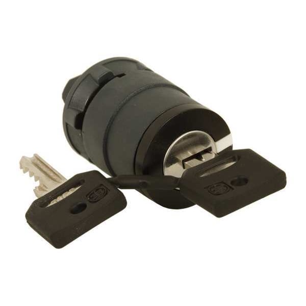 Schneider Electric Selector Swtch No Iluminado, 22mm, 3 Posiciones, Con Llave - ZB5AG0814