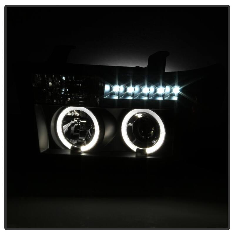 Spyder Auto Toyota Tundra 07-13 / Toyota Sequoia 08-13 Projector Headlights - Eliminates AFS function - LED Halo -Black - 5012029