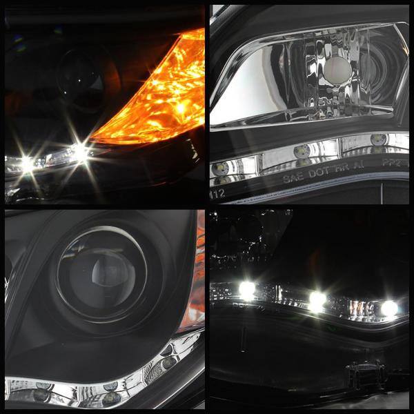 Spyder Auto Toyota Camry 12-14 Projector Headlights - DRL - Black - High 9005 (Not Included - Low 9006 (Included) - 5072658