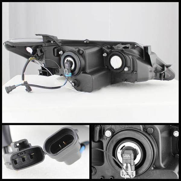 Spyder Auto Toyota Camry 12-14 Projector Headlights - DRL - Black - High 9005 (Not Included - Low 9006 (Included) - 5072658