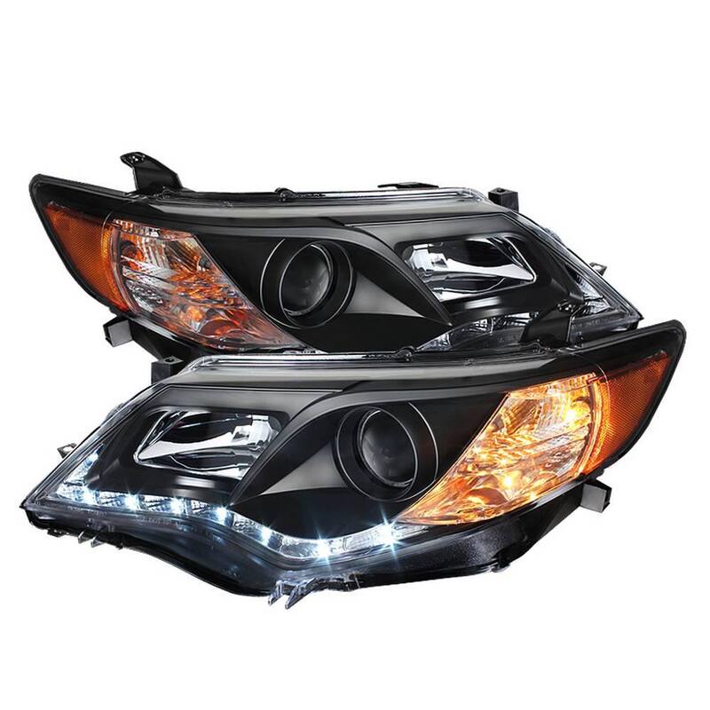 Spyder Auto Toyota Camry 12-14 Projector Headlights - DRL - Black - High 9005 (Not Included - Low 9006 (Included) - 5072658