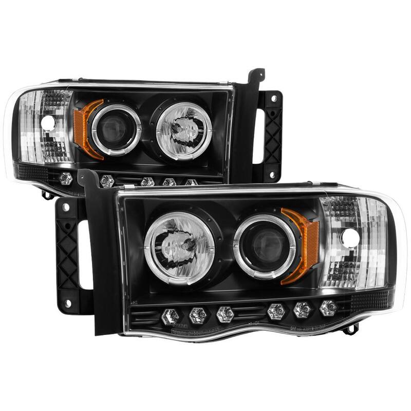Spyder Auto Dodge Ram 1500 02-05 / Ram 2500/3500 03-05 Projector Headlights - LED Halo - LED ( Replaceable LEDs ) - Black - 5009975