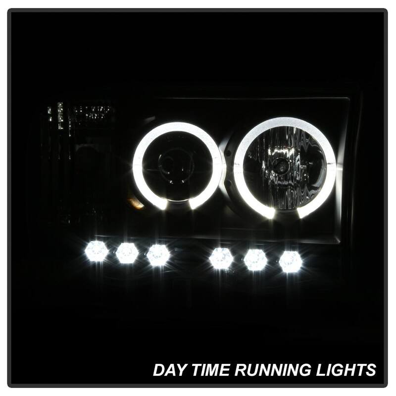 Spyder Auto Dodge Ram 1500 02-05 / Ram 2500/3500 03-05 Projector Headlights - LED Halo - LED ( Replaceable LEDs ) - Black - 5009975