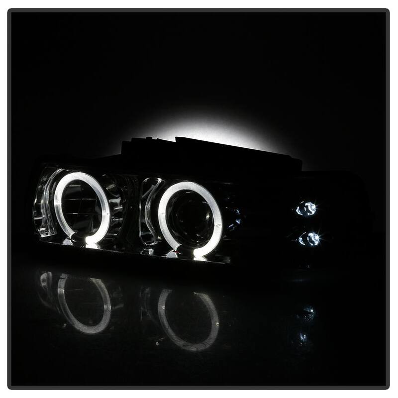Spyder Auto Chevy Silverado 1500/2500 99-02 / Chevy Silverado 3500 01-02 Projector Headlights - LED Halo- Chrome - 5009609