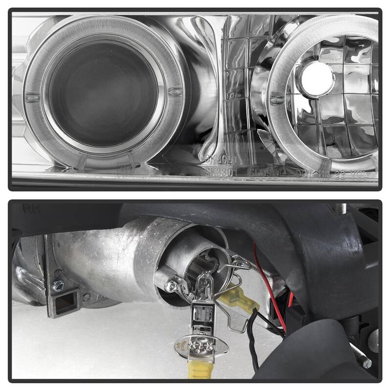 Spyder Auto Chevy Silverado 1500/2500 99-02 / Chevy Silverado 3500 01-02 Projector Headlights - LED Halo- Chrome - 5009609